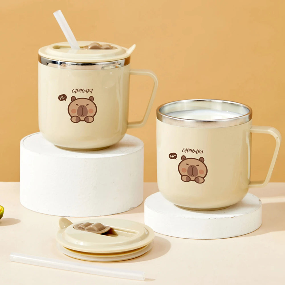 Thermos Café Personnalisable Inox avec Paille
