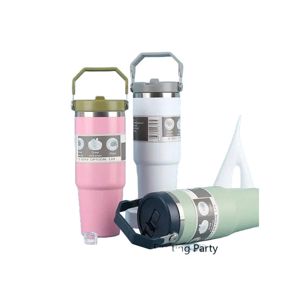 Mugs isothermes avec paille