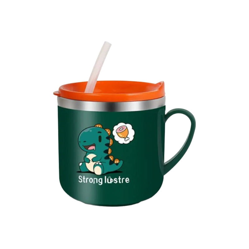 Mug Isotherme Étanche Inox avec Paille - fond blanc