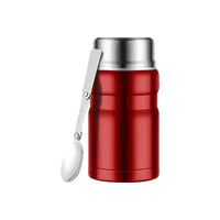 Boîte à Repas Isotherme Inox avec Cuillère 500-750ml - fond blanc