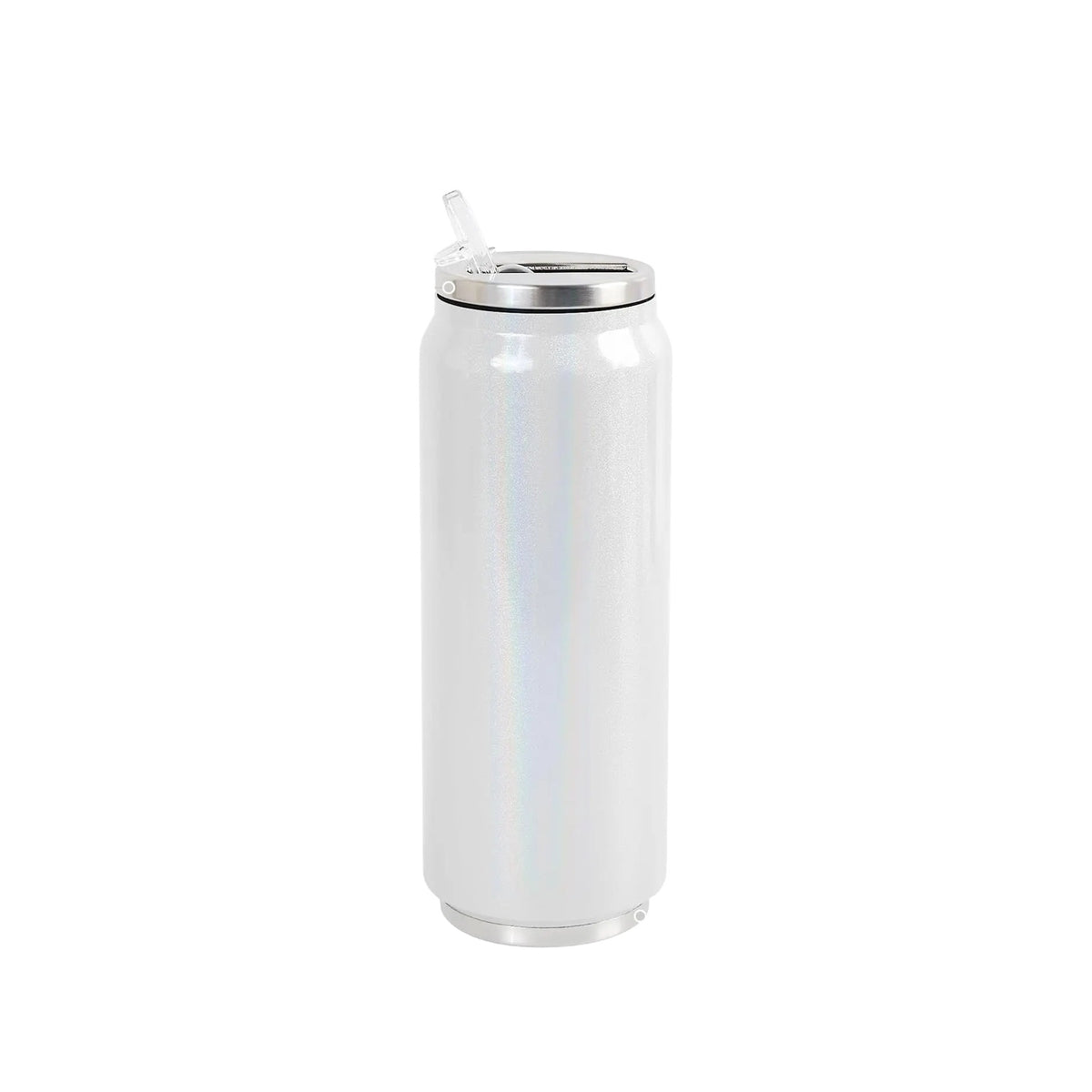 Mug Isotherme 500ml Inox avec Paille - fond blanc