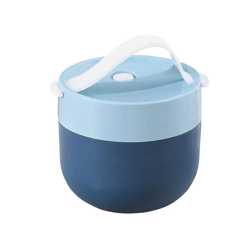 Boîte à Repas Isotherme 600ml Inox Anti-Fuite avec Cuillère - fond blanc