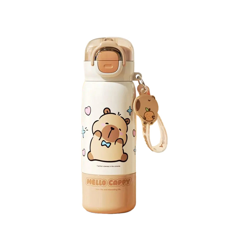 Gourde Isotherme Enfant Motif Capybara - fond blanc