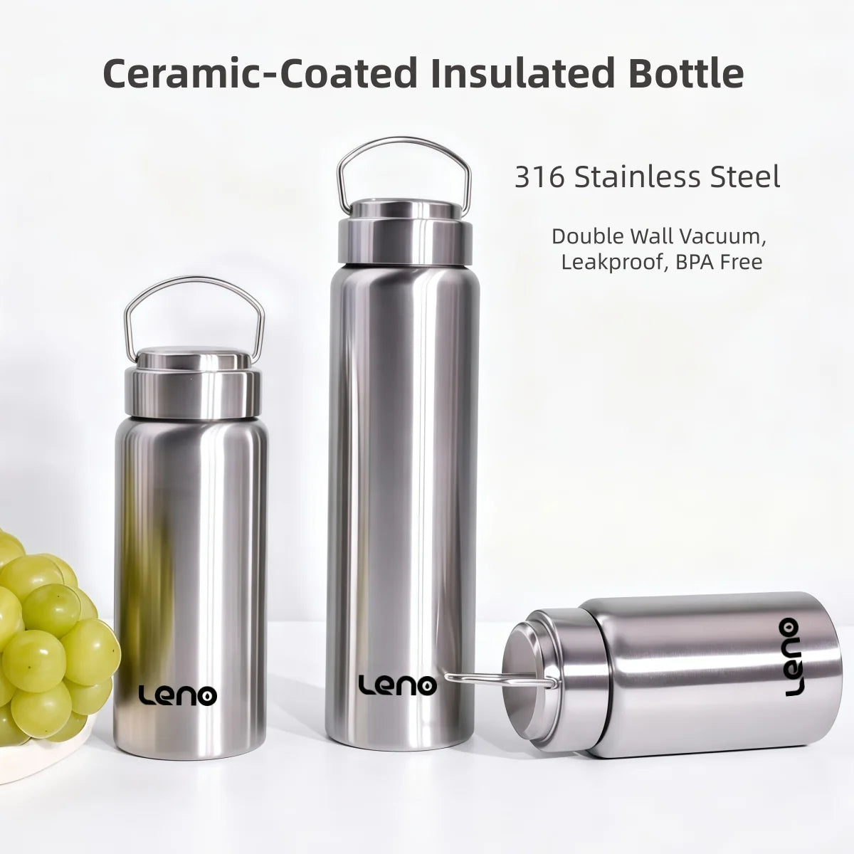 Gourde Isotherme Intérieur Céramique Inox Double Paroi