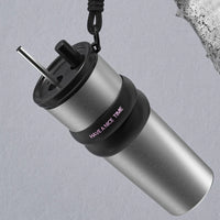 Gourde Isotherme Motif Inox avec Bandoulière