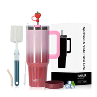 Tasse à Café Thermos Inox avec Paille