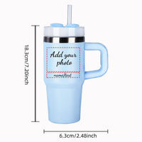 Mug Isotherme Personnalisée Inox avec Paille