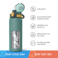 Thermo en Paille Inox Sport