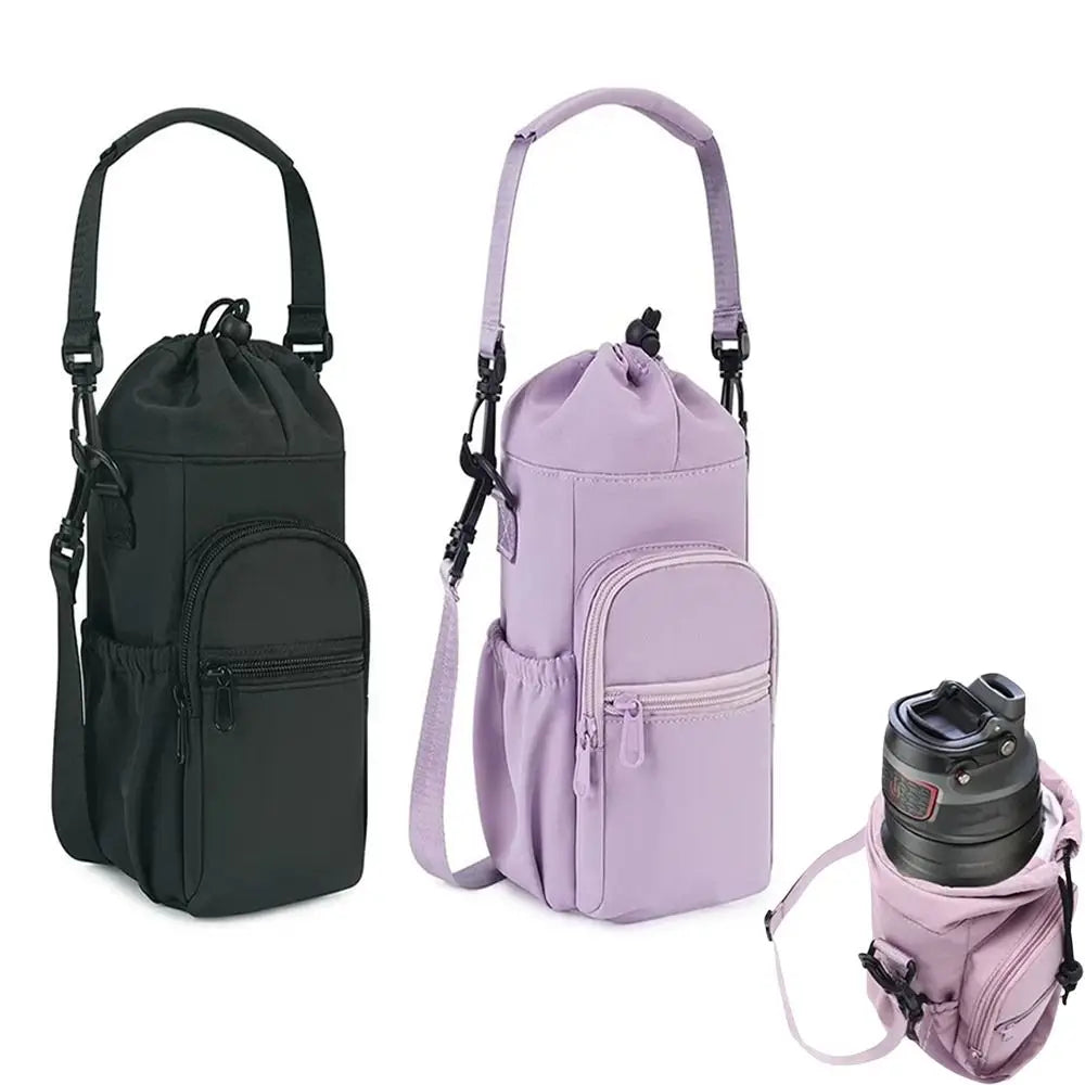 Pochette Isotherme Porte-Gourde Bandoulière avec Poche Téléphone
