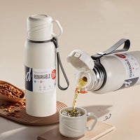Mug Café Thermos Inox avec Paille