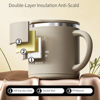 Mug Café Isotherme 400ml Inox avec Poignée