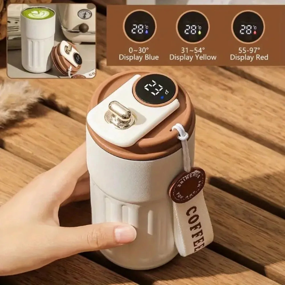 Thermos Connecté Écran LED Température Inox Bureau
