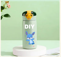 Mug Thermos Personnalisé Inox avec Paille