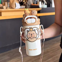 Gourde Thermos Enfant Inox avec Paille