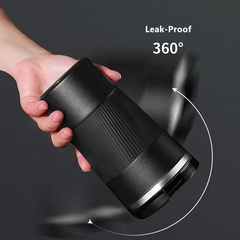 Mug Thermos Café 380-510ml Inox Housse Antidérapante Voiture