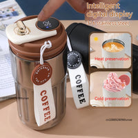 Tasse à Café Isotherme Inox Affichage LED