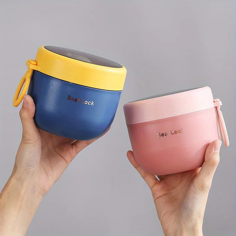 Boîte Bento Isotherme Inox avec Cuillère pour École et Bureau