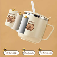 Thermos Café Personnalisable Inox avec Paille