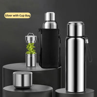 Bouteille Isotherme 2L Inox Grande Capacité