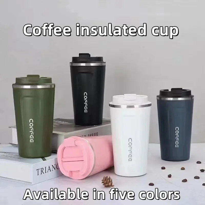 Mug Thermo Café Voiture 380-510ml Inox Anti-Fuite