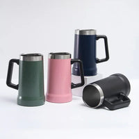 Mug Isotherme en Inox avec Poignée Grande Capacité