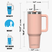 Thermos Grande Capacite Inox avec Paille