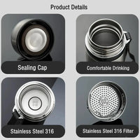 Cafetière Filtre Thermos Inox de Voyage