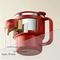 Tasse Café Thermos Inox Verre