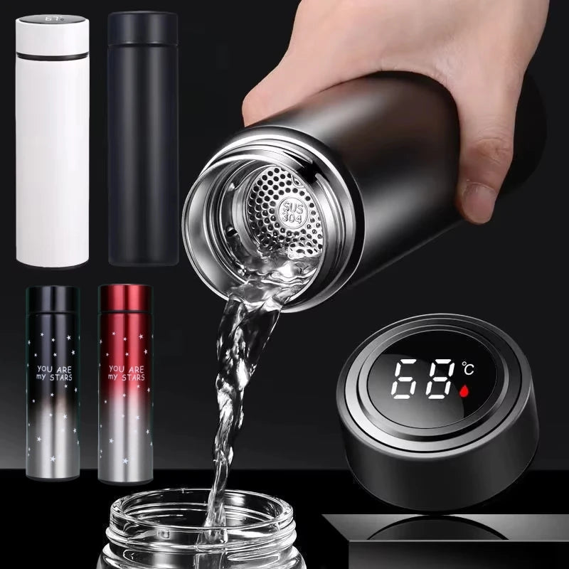 Bouteille Isotherme 500ml LED Température Inox