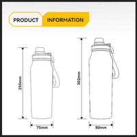 Gourde Isotherme 1L Inox avec Poignée