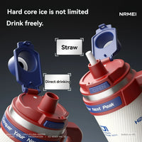 Gourde Paille Isotherme Inox Grande Capacité