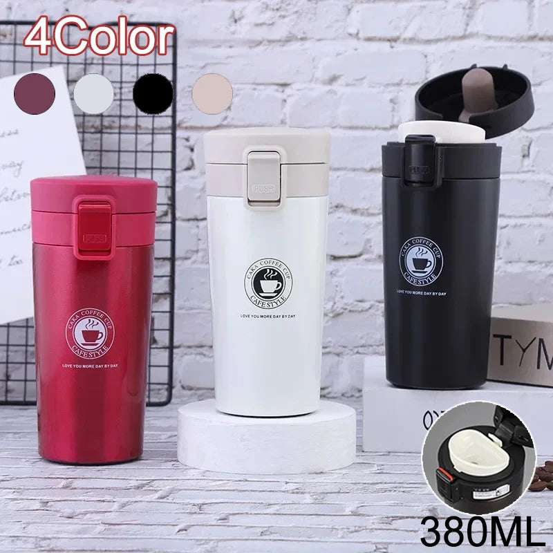 Mug Isotherme 380ml Inox Double Paroi Anti-Fuite