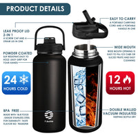 Gourde Isotherme 250 Ml Inox avec Paille