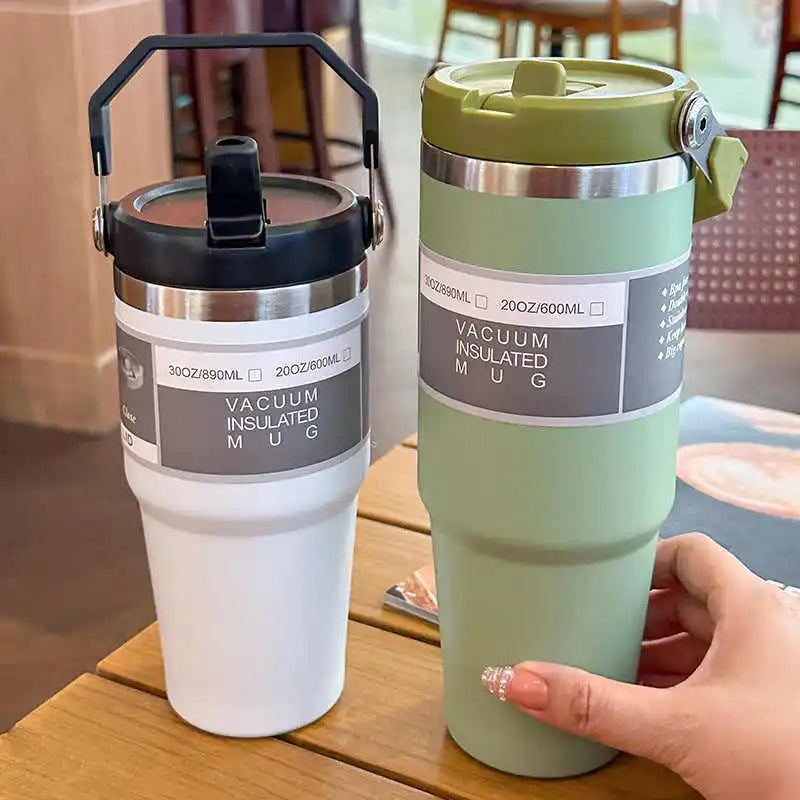Tumbler Isotherme 20-30oz avec Paille pour Voiture