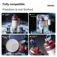 Gourde Paille Isotherme Inox Grande Capacité