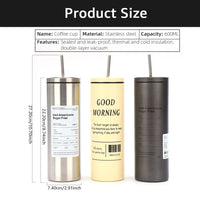 Thermos Café Mug Inox avec Paille