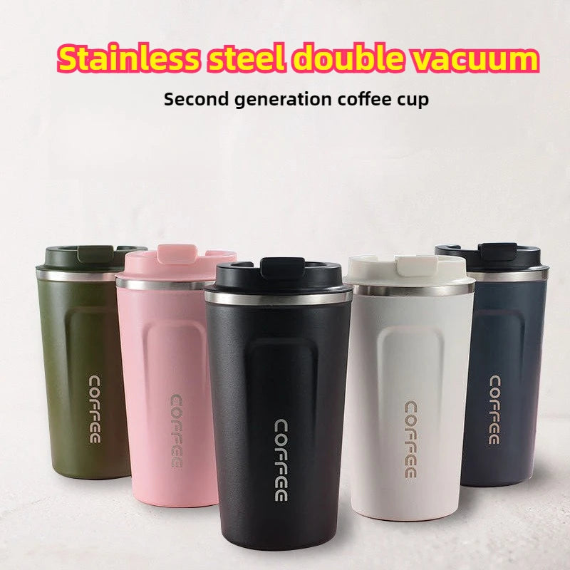 Mug Isotherme de Voyage Inox Anti-Fuite Style Bureau