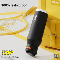 Gourde avec Paille Isotherme Inox avec Poignée