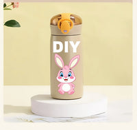 Mug Thermos Personnalisé Inox avec Paille