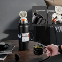 Mug Café Thermos Inox avec Paille