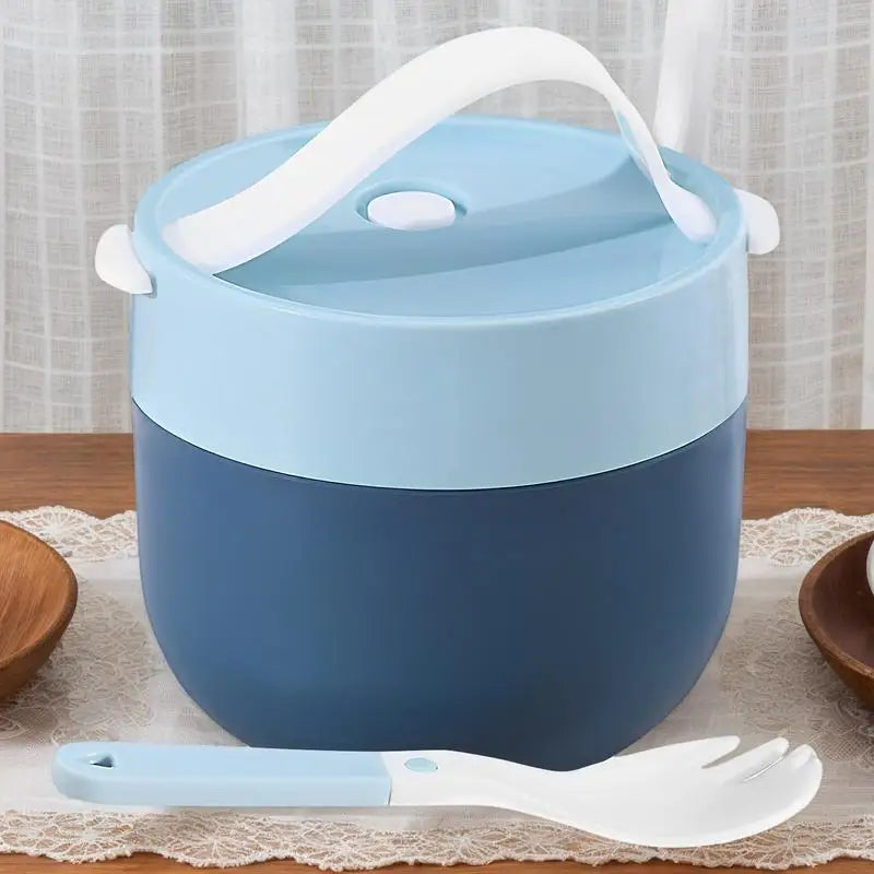Boîte à Repas Isotherme 600ml Inox Anti-Fuite avec Cuillère