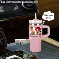 Mug Isotherme Personnalisée Inox avec Paille