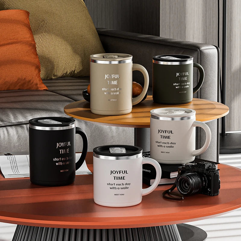 Mug Café Isotherme 400ml Inox avec Poignée