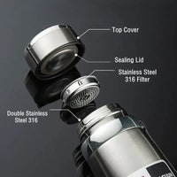 Cafetière Filtre Thermos Inox de Voyage