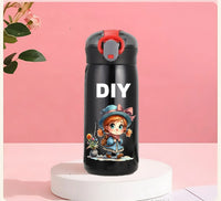 Mug Thermos Personnalisé Inox avec Paille