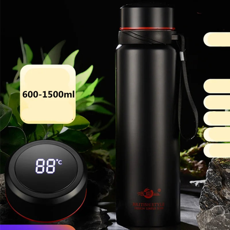 Bouteille Isotherme LED Température Grande Capacité 420-1500ml