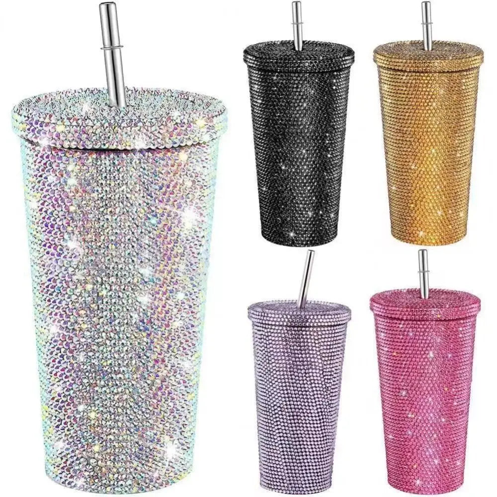 Bouteille Isotherme Strass Inox Femme 500-750ml