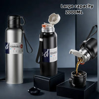 Mug Café Thermos Inox avec Paille