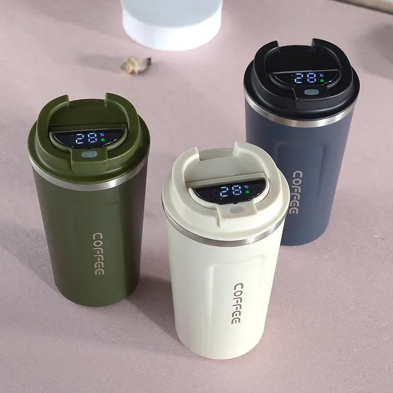 Mug Thermos Isotherme Inox 380/510ml avec Écran de Température