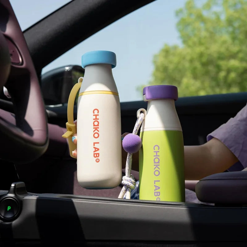Thermos Grande Capacité avec Paille Double Utilisation